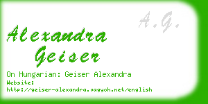 alexandra geiser business card